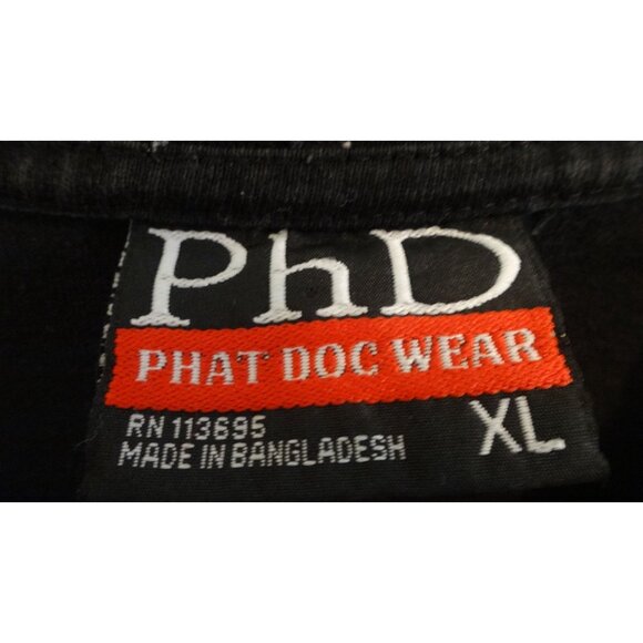 Phat Doc Wear PhD Death or Victory T-Shirt Black 100% Cotton Size XL - Picture 3 of 5